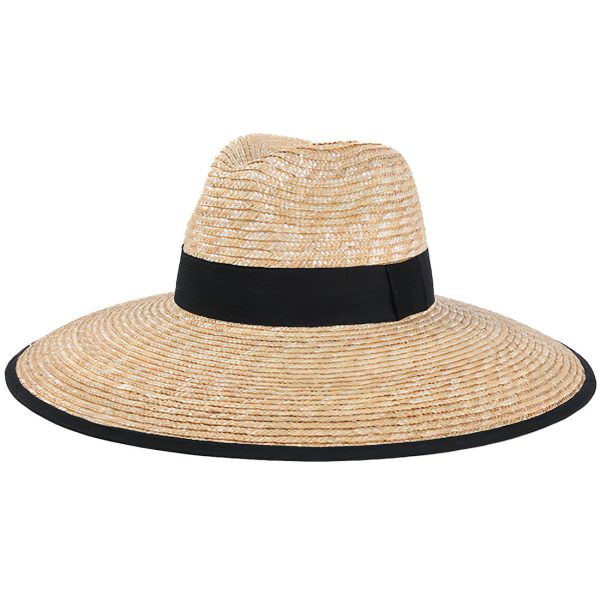 chapeau de paille bandeau noir