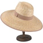 chapeau élégant bandeau beige