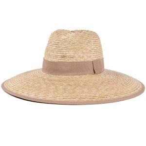 chapeau de paille bandeau beige