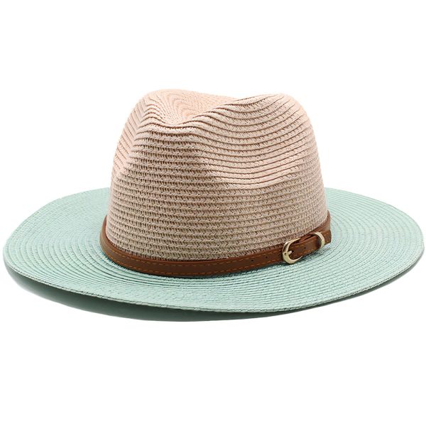 chapeau de paille bicolore été femme