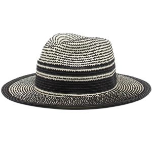 Chapeau de Paille Blanc et Noir