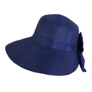 chapeau de paille bleu bohème