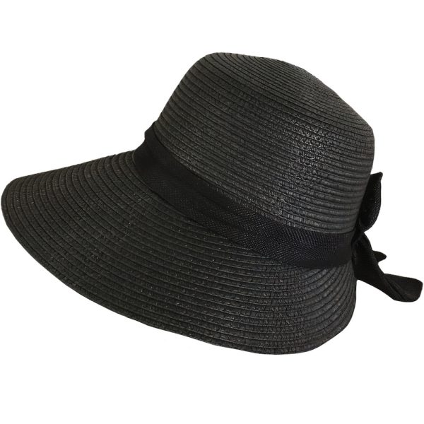 chapeau en paille noir bohème