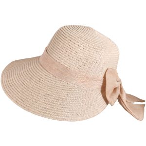 chapeau de paille rose bohème