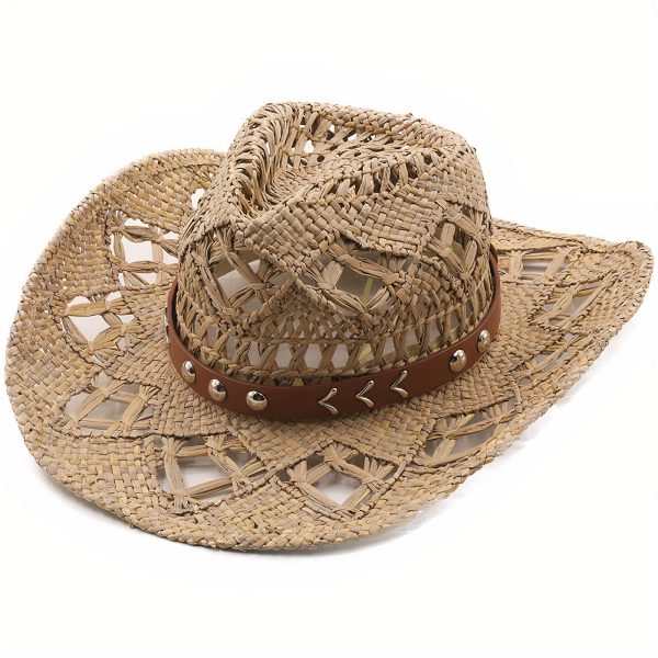 chapeau de paille tressée cowboy