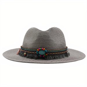 chapeau de paille avec déco