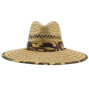chapeau de paille déco militaire