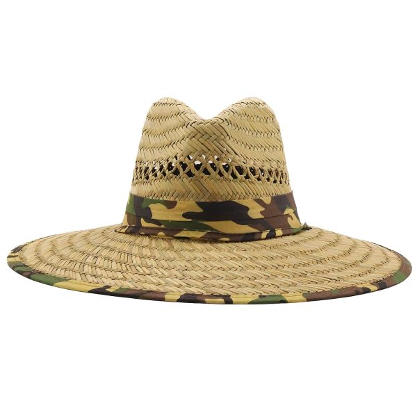 chapeau de paille déco militaire
