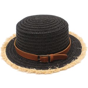 chapeau de paille noir femme