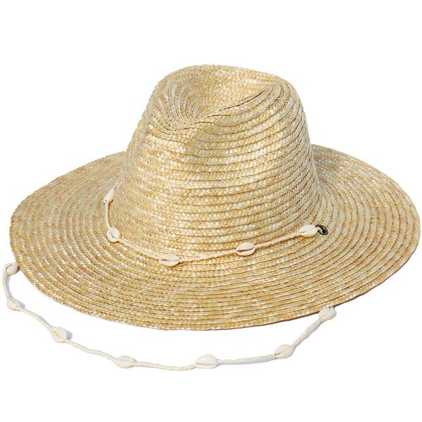 chapeau de paille coquillages