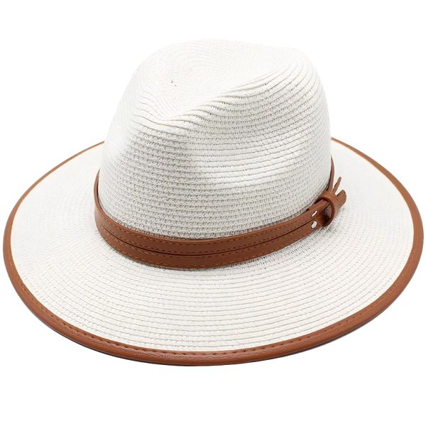 chapeau de paille panama blanc élégant