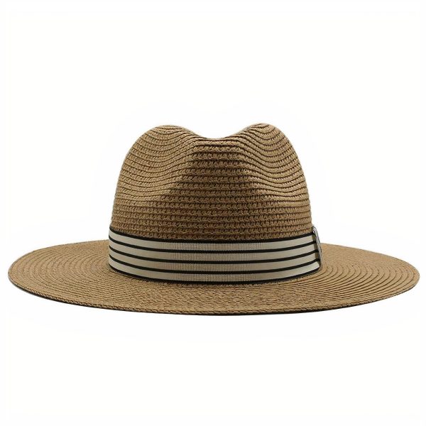 Chapeau de Paille Avec Ruban chic