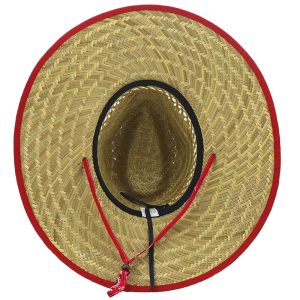 chapeau avec ruban rouge