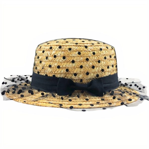 chapeau de paille avec voile