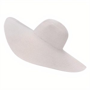 chapeau de paille blanc élégant