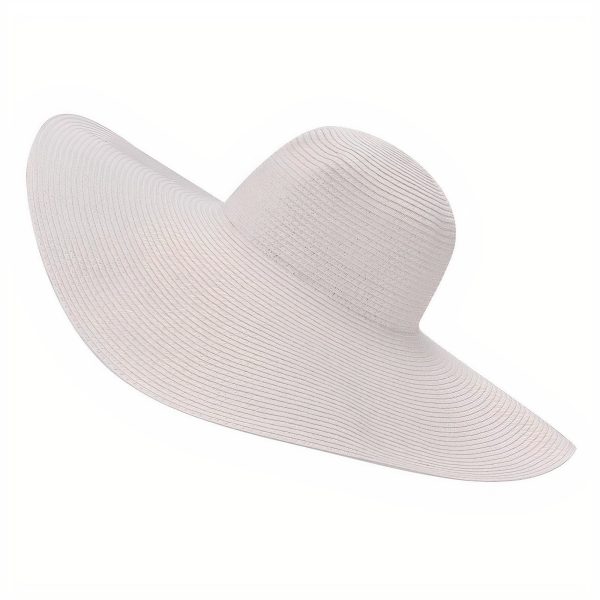 chapeau de paille blanc élégant