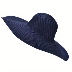 Chapeau de Paille Bleu Marine élégance