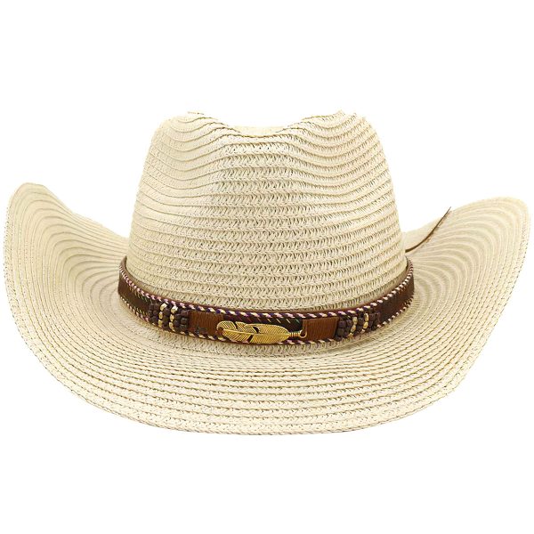 chapeau de paille cowboy élégant