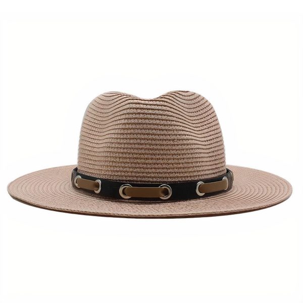 chapeau de paille borsalino rose pâle