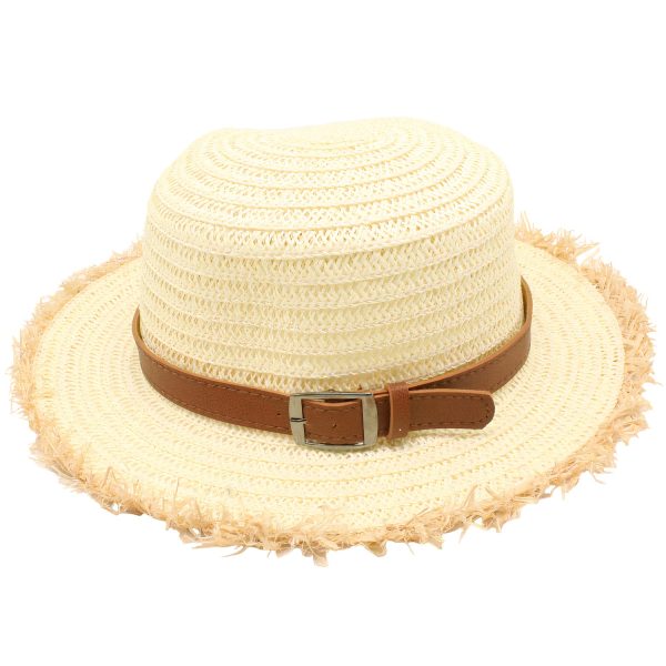 Chapeau de Paille Frange et Cuir