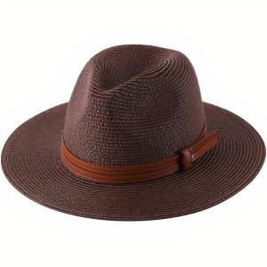 chapeau de paille marron pour homme