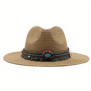 chapeau de paille indien élégant