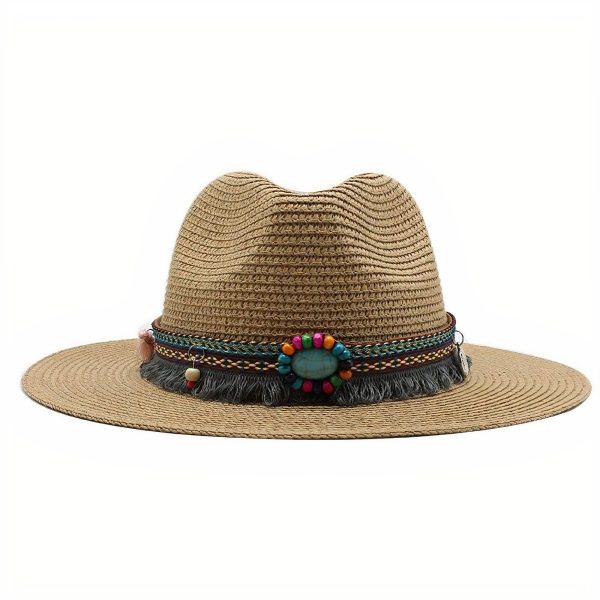 chapeau de paille indien élégant