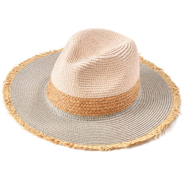 chapeau de paille tricolore