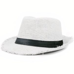 chapeau trilby en paille