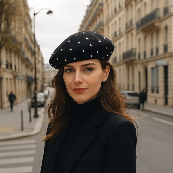 béret femme luxe scintillant