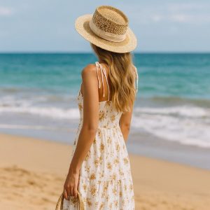 chapeau de paille tressé