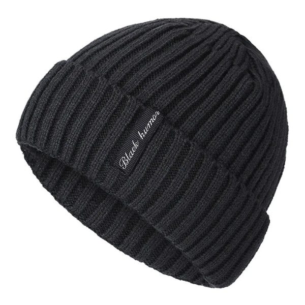 bonnet côtelé noir
