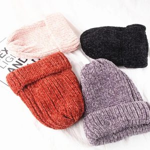 bonnet femme velours côtelé doux