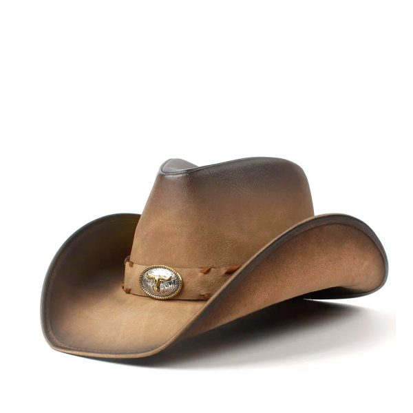 chapeau cowboy brun