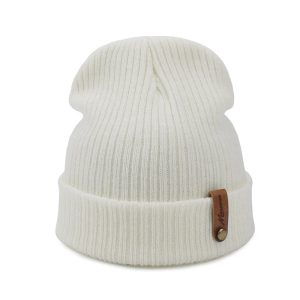 bonnet long en maille côtelée