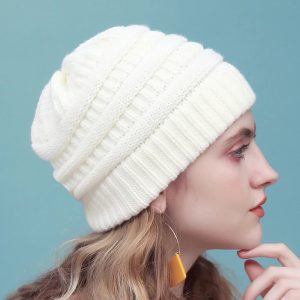bonnet femme côtelé