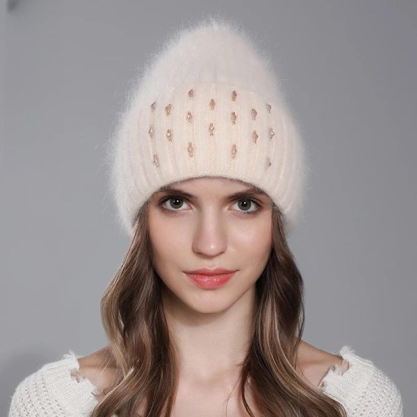bonnet femme douceur perlée