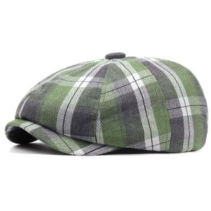 béret casquette gavroche à carreaux
