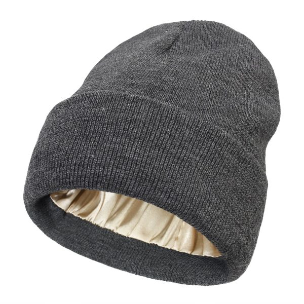 Bonnet Tricoté Doublure Satin