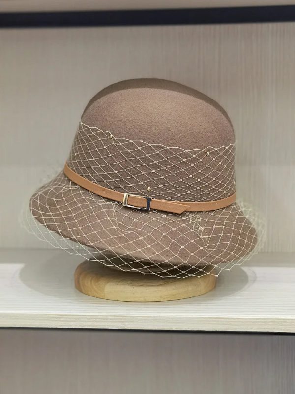 chapeau melon cloche laine rétro