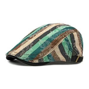 béret homme coton rayée multicolore