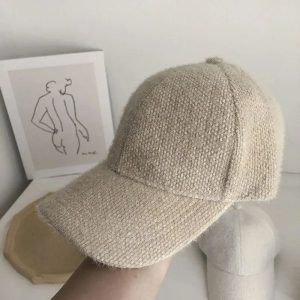 casquette texturée en lin