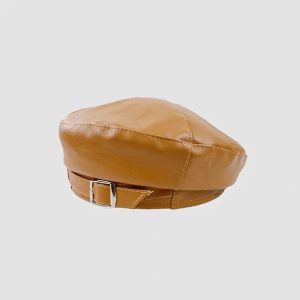 béret en cuir femme