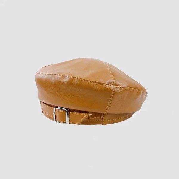 béret en cuir femme
