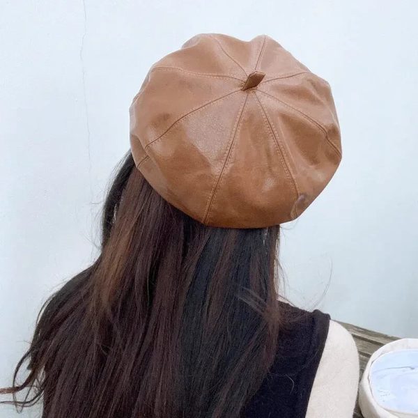 béret cuir féminin