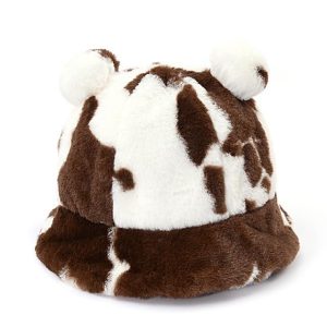 Bob Fourrure Vache avec Pompons