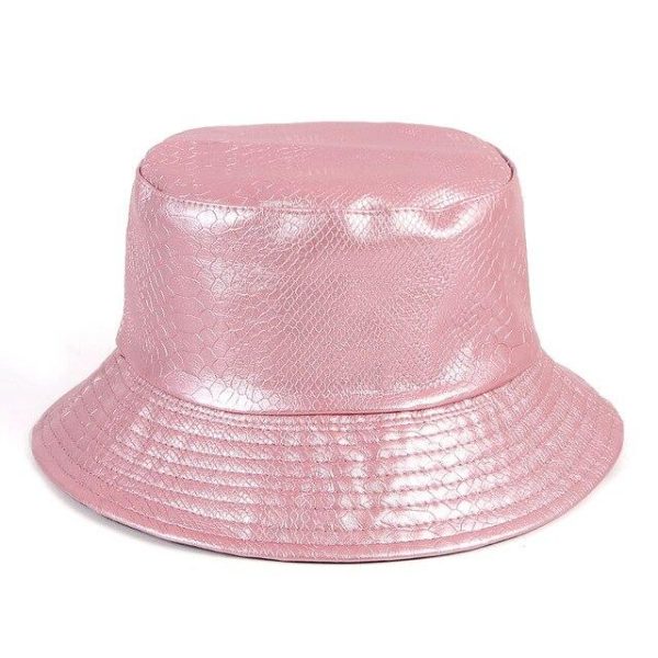 Bob Vinyle Rose Effet Crocodile