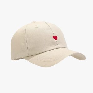 casquette cœur brodé