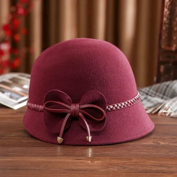 chapeau cloche en laine pour femme