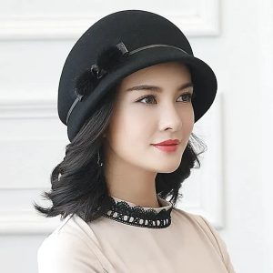 chapeau cloche melon laine